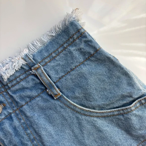 Vintage 90s California Concepts Jean Short Skirt Plaid Sz 7 Made In USA Western - Picture 8 of 13